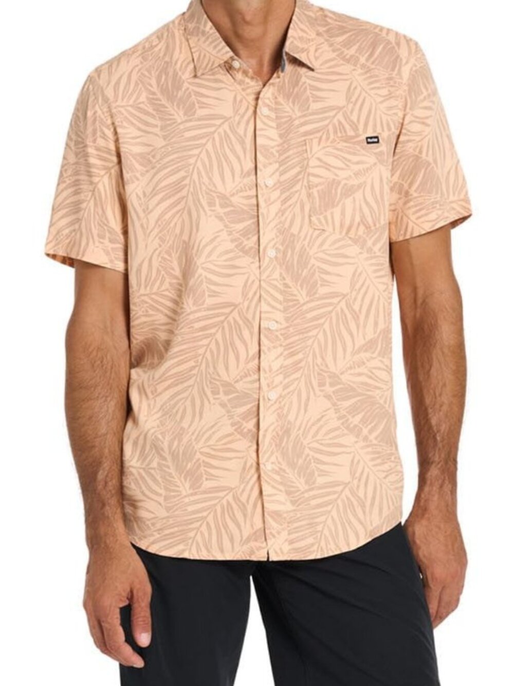 HURLEY Mens XL Short Sleeve Button Down Boardwalk Hawaiian Print Shirt NWT